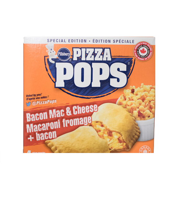 Pillsbury Frozen Pizza Pops, Bacon Mac And Cheese 4 Pack 380 G